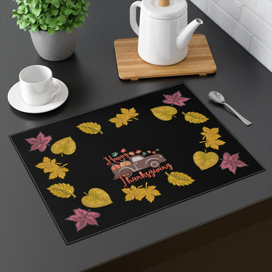 Craft a Beautiful Thanksgiving Placemat Adorned with Delightful Embroidered Motifs FineryEmbroidery