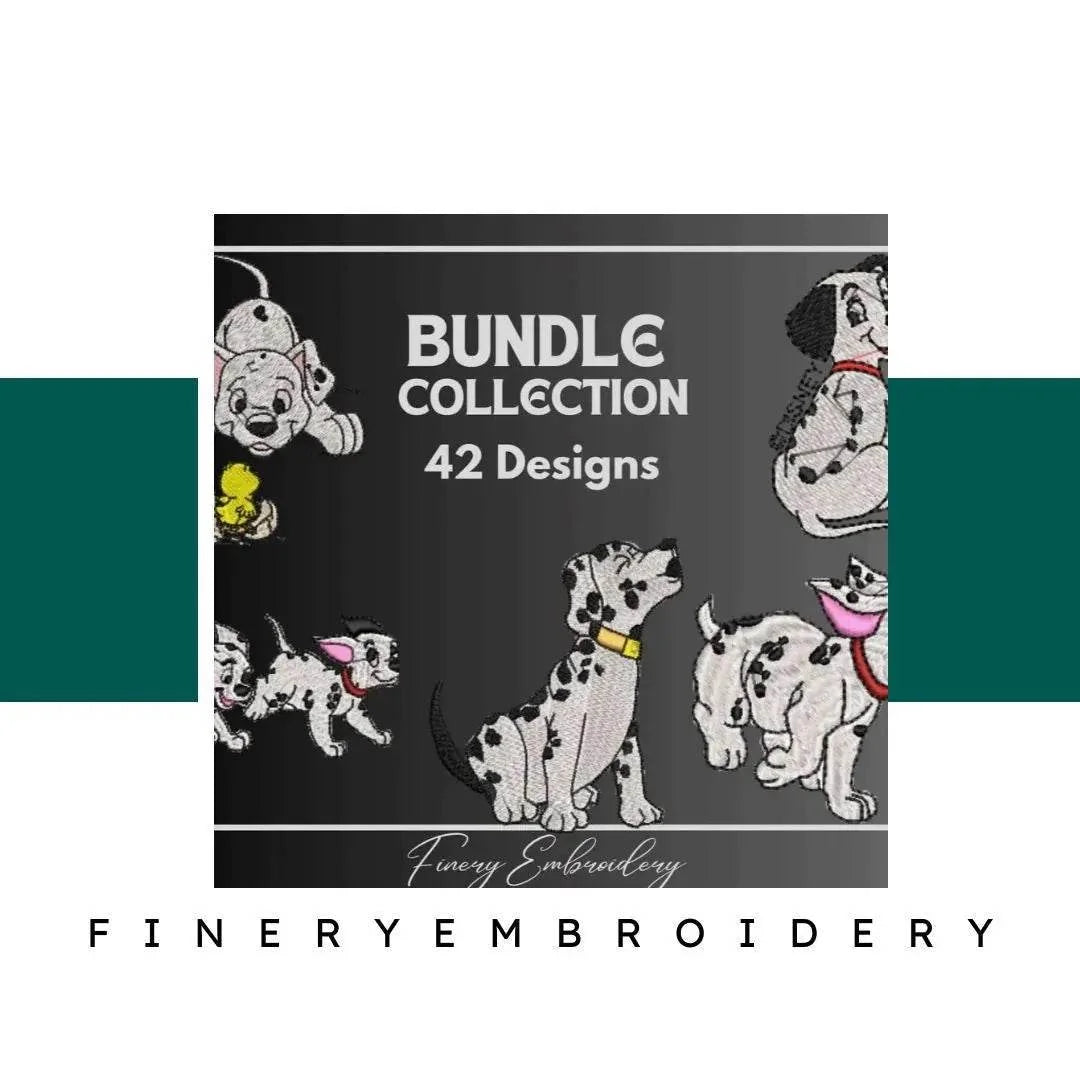 101 dalmatians - Pack of 42 Designs - Embroidery Design - FineryEmbroidery
