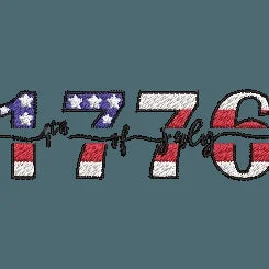 1776-America-Flag - Embroidery Design - FineryEmbroidery