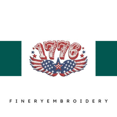 1776-America-Flag - Embroidery Design - FineryEmbroidery