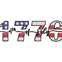 1776-America-Flag - Embroidery Design - FineryEmbroidery