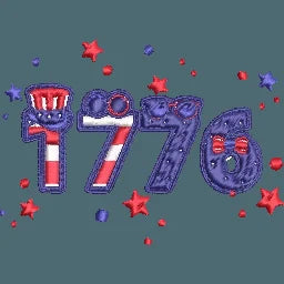 1776-Freedom-Celebrating - Embroidery Design - FineryEmbroidery