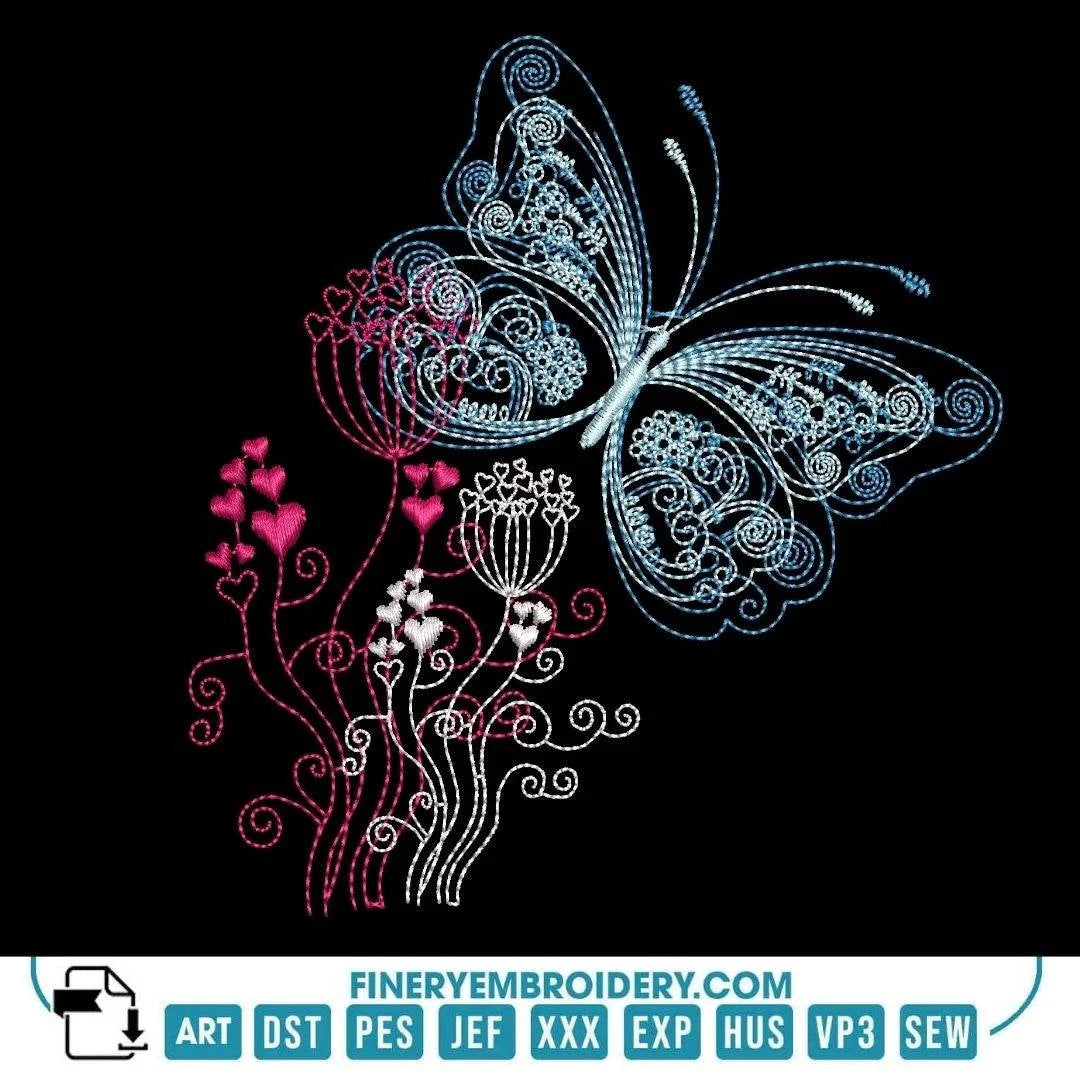 17 Unique Heart-Themed Embroidery Designs Pack - Intricate Love & Floral Patterns - FineryEmbroidery