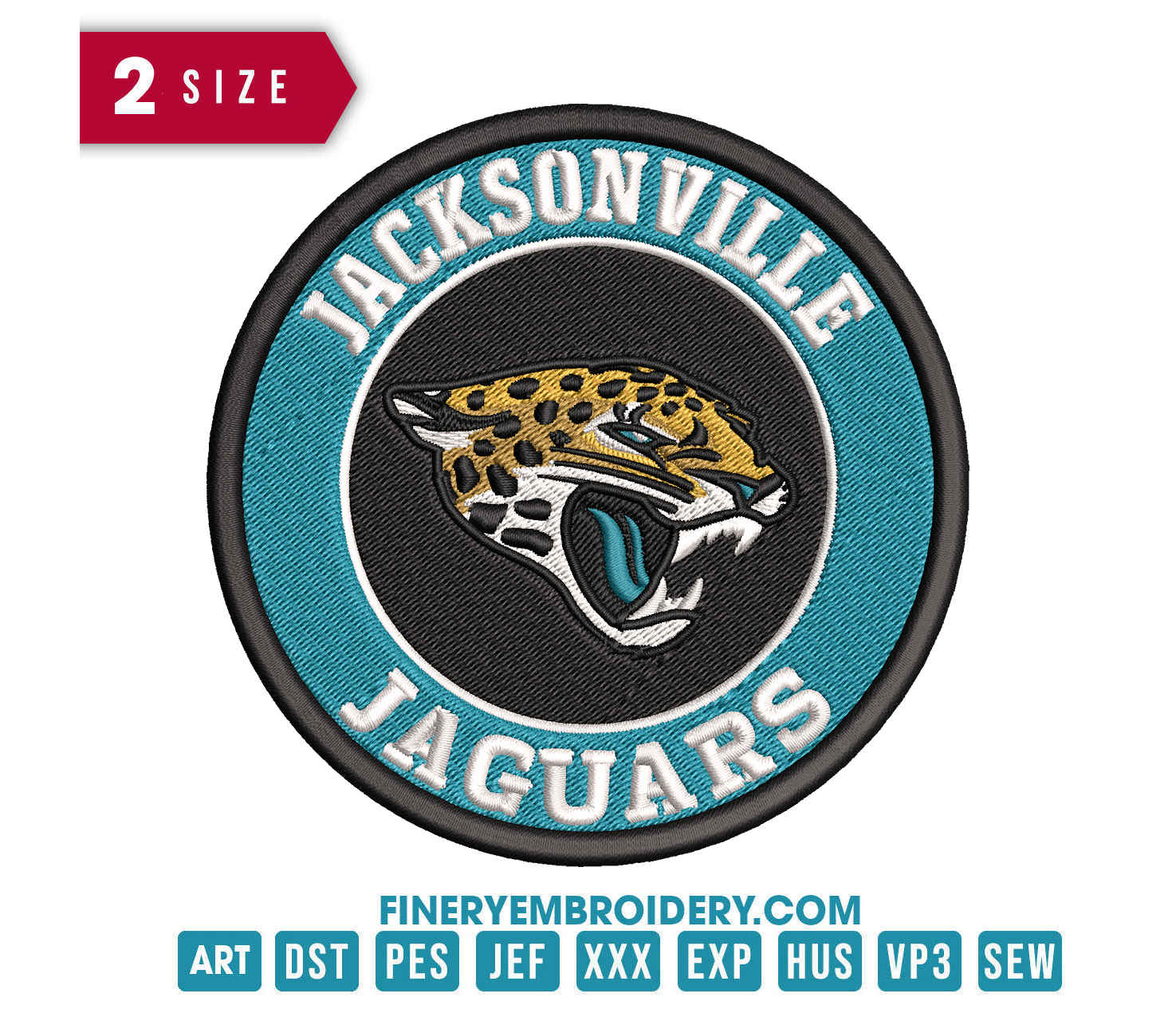 Jacksonville Jaguar 3 : Embroidery Design