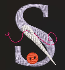 Sewing-Themed Alphabet Embroidery Design Pack – 26 Letters | FineryEmbroidery