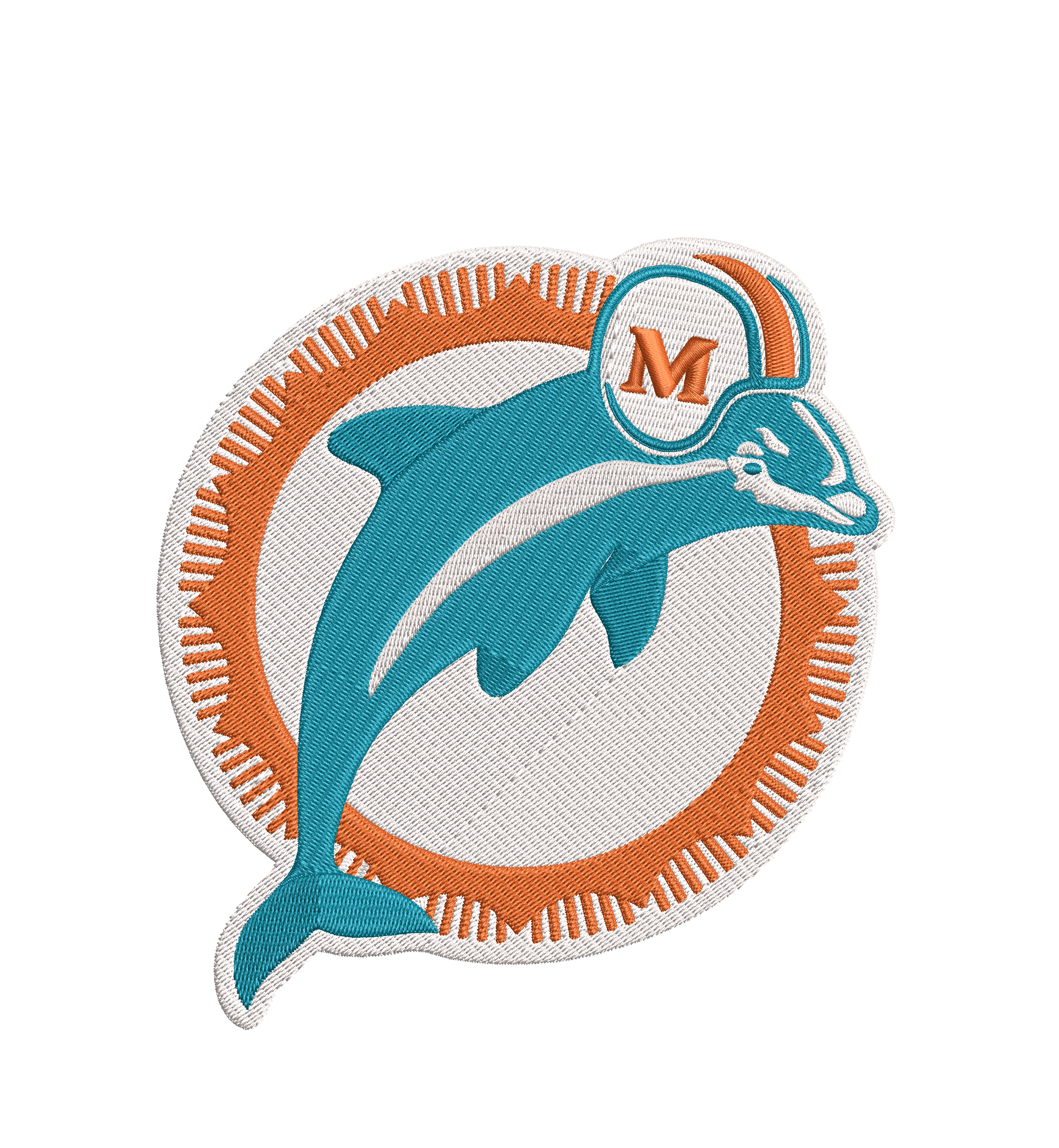 Miami Dolphins 3 : Embroidery Design