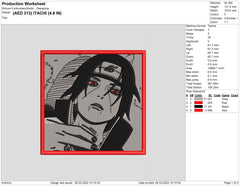 Itachi Embroidery Design