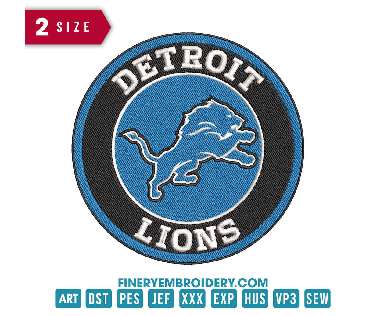 Detroit Lions 4 : Embroidery Design