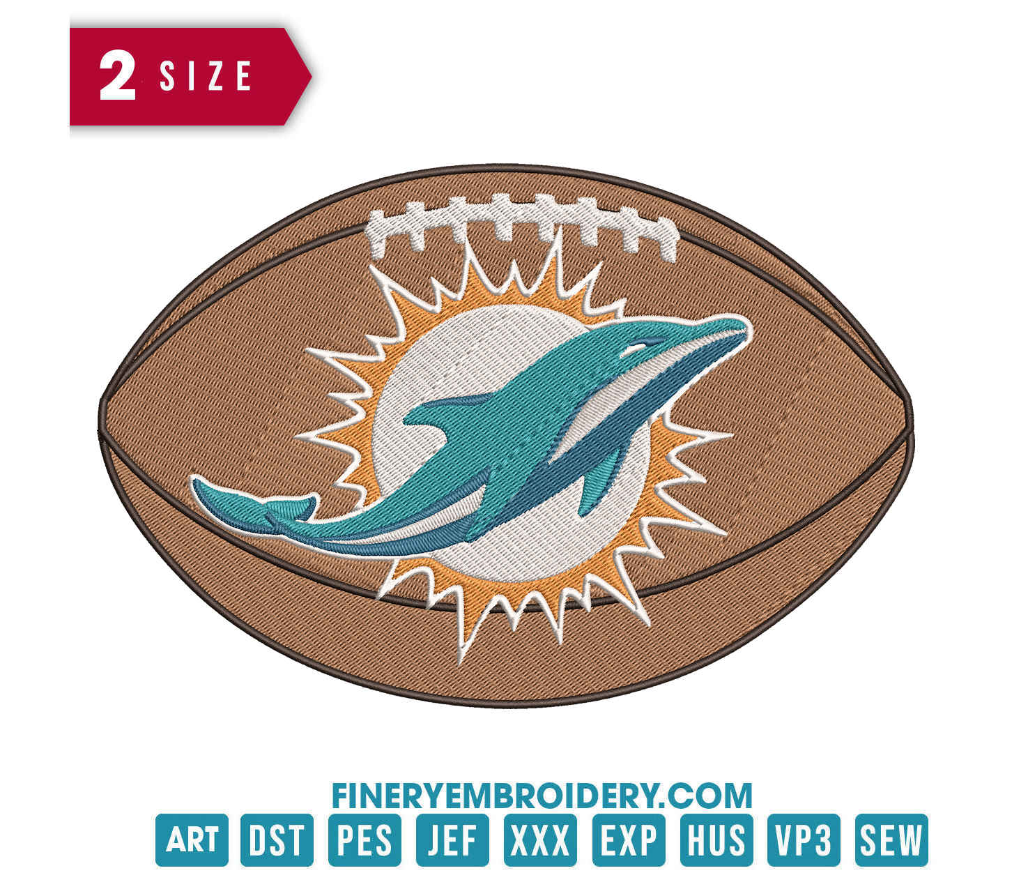 Miami Dolphins 4 : Embroidery Design