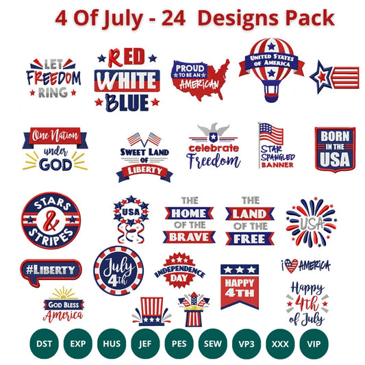 4 Of July - 24  Designs Pack