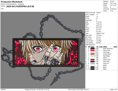 Kurapika Hunter X Hunter Embroidery Design