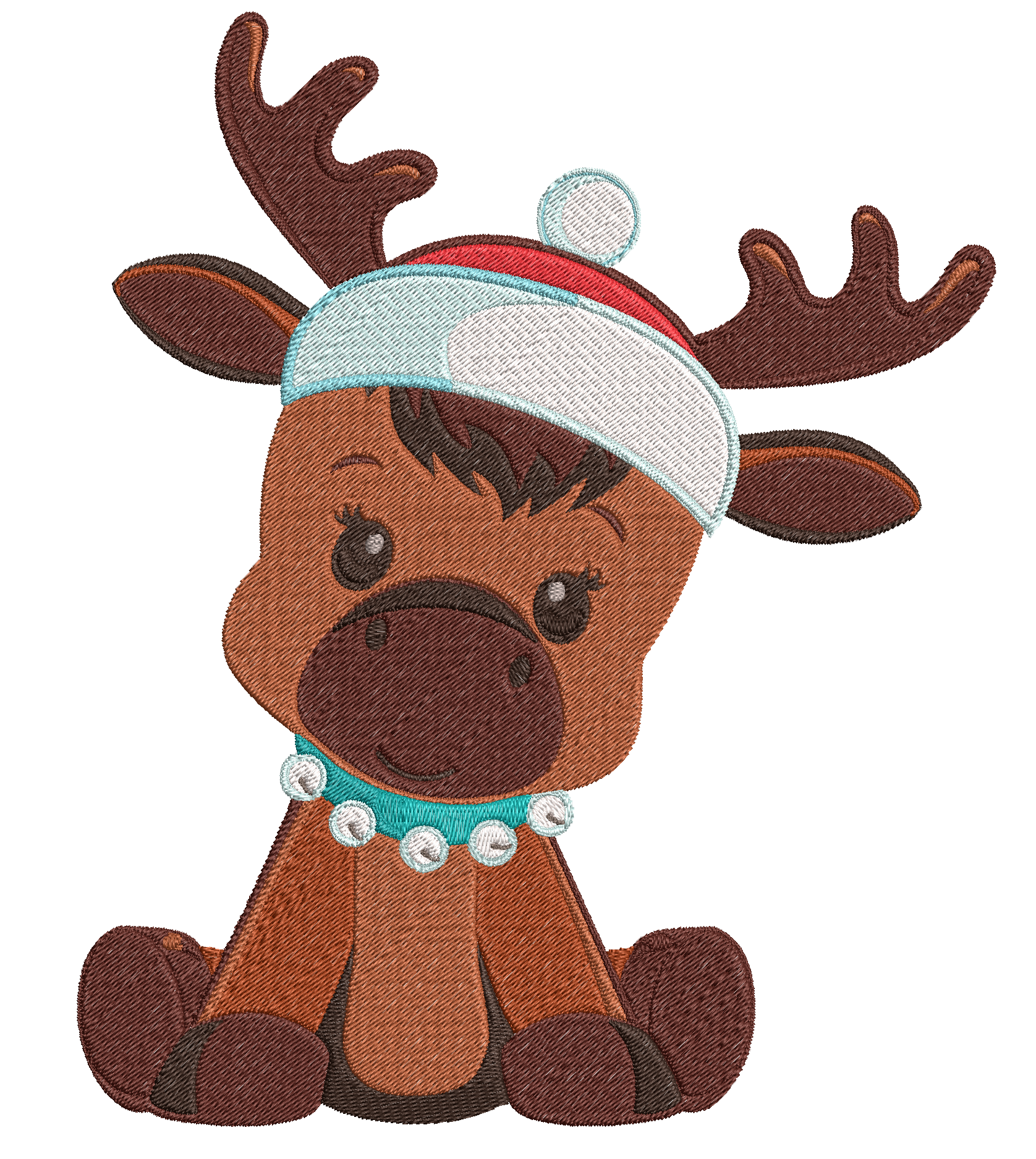 Christmas Reindeer: Embroidery Design
