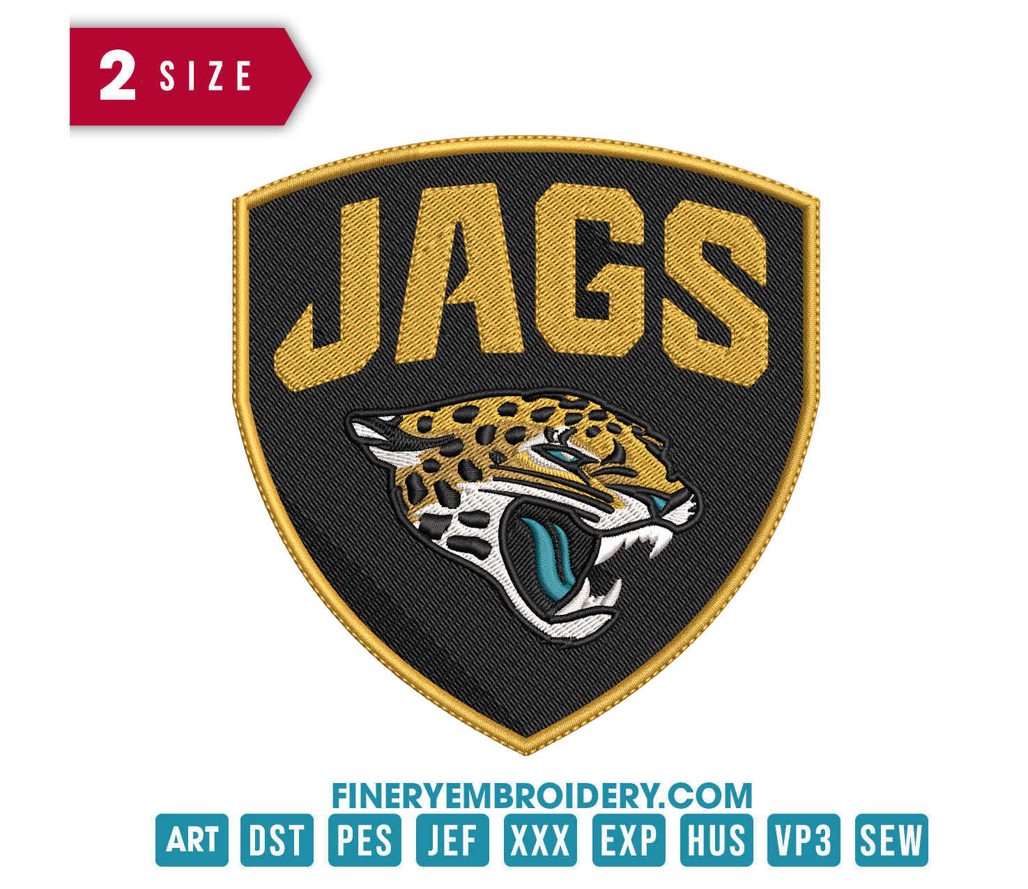 Jacksonville Jaguar 5 : Embroidery Design