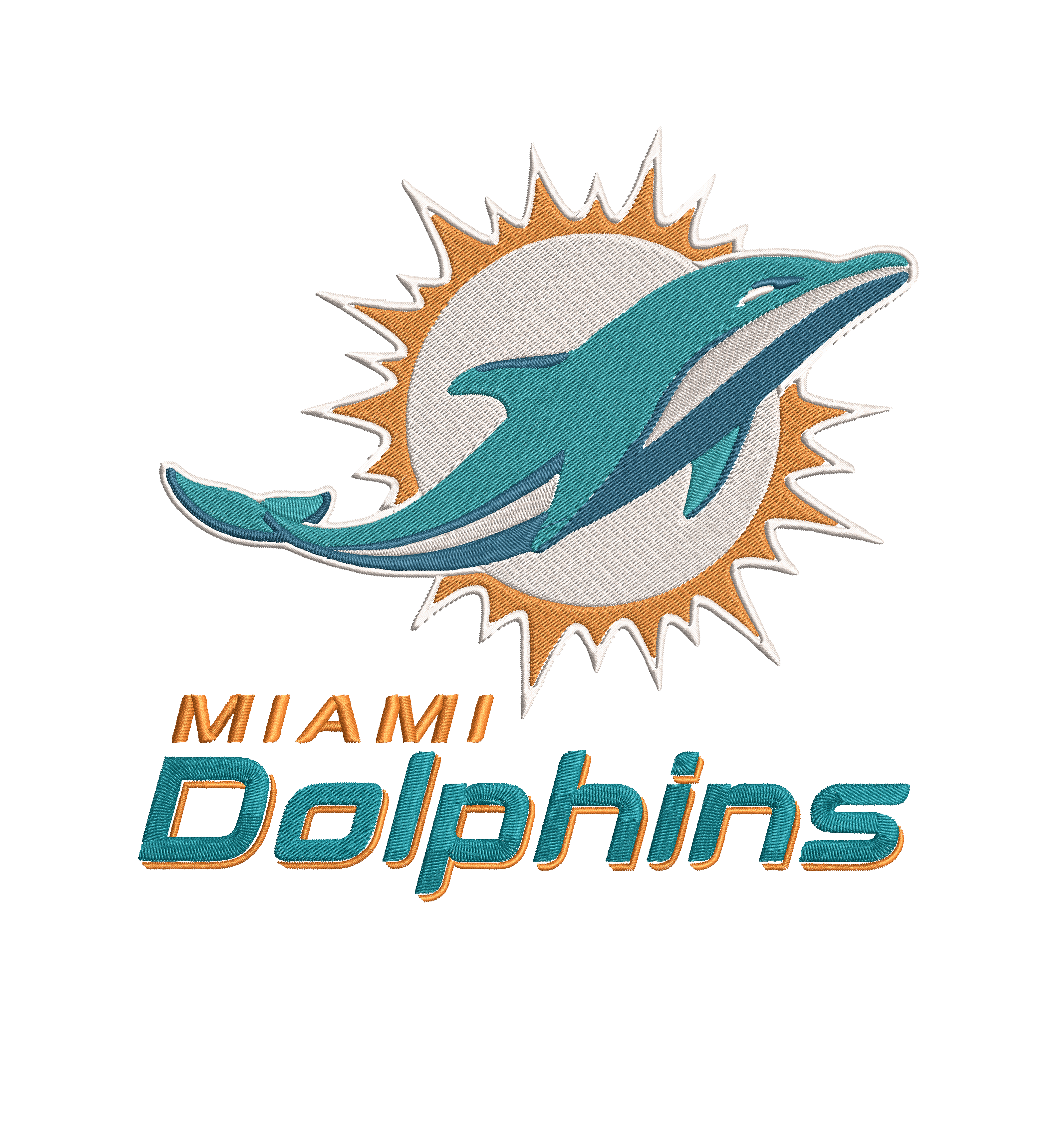 Miami Dolphins 5 : Embroidery Design