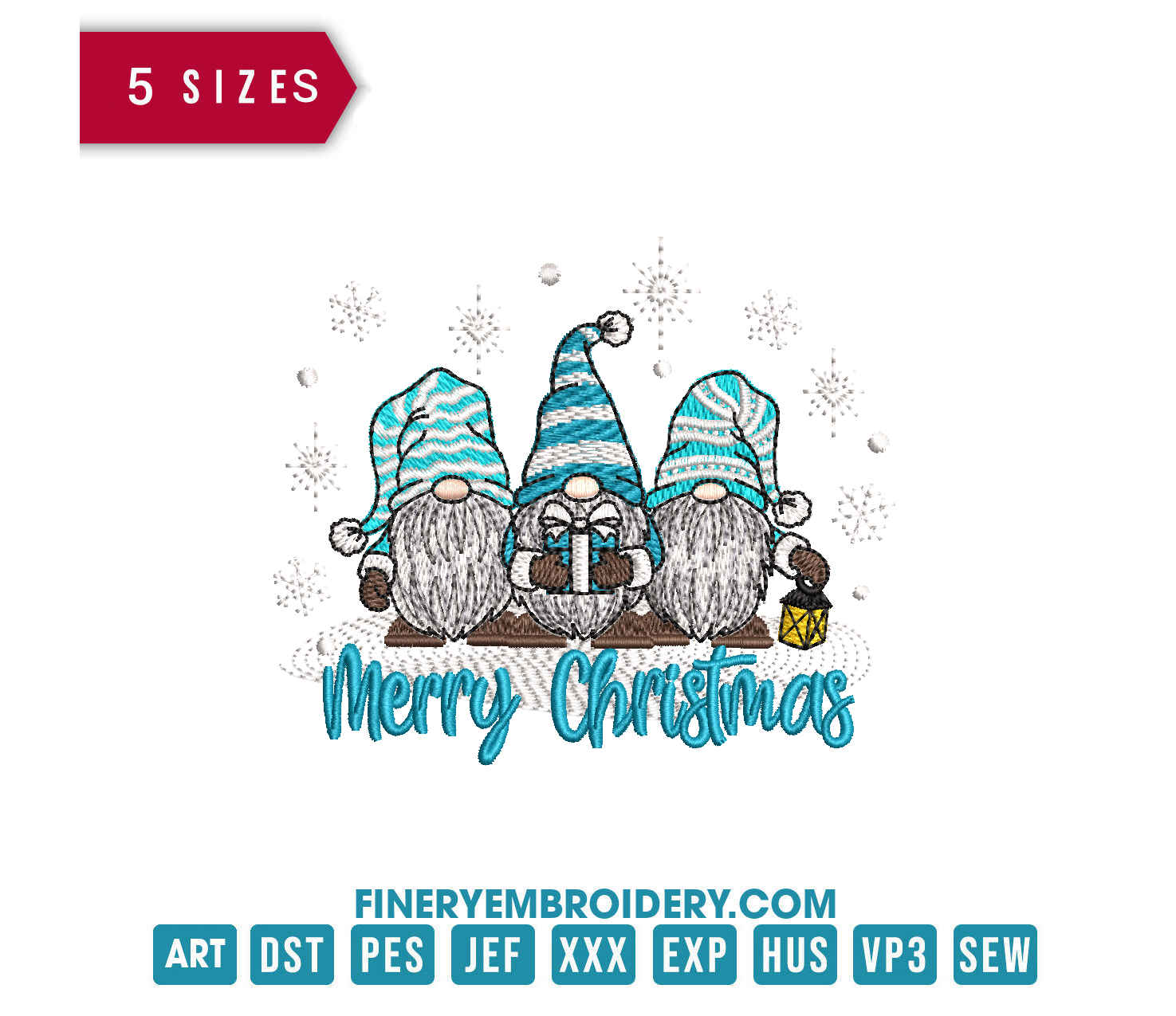 Christmas Gnome 12 : Embroidery Design