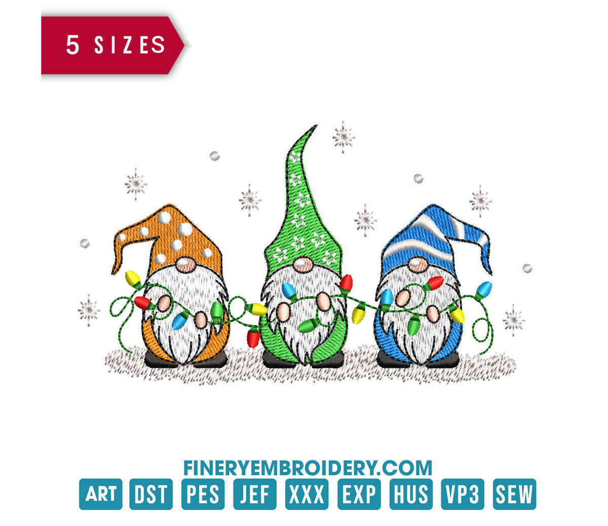 Christmas Gnome 9: Embroidery Design