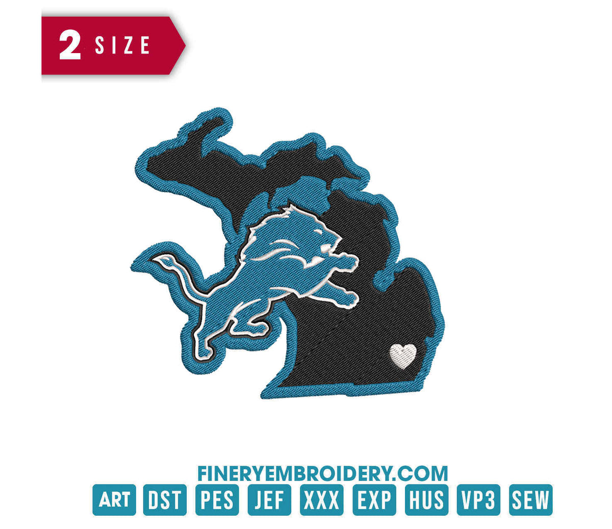 Detroit Lions 7 : Embroidery Design