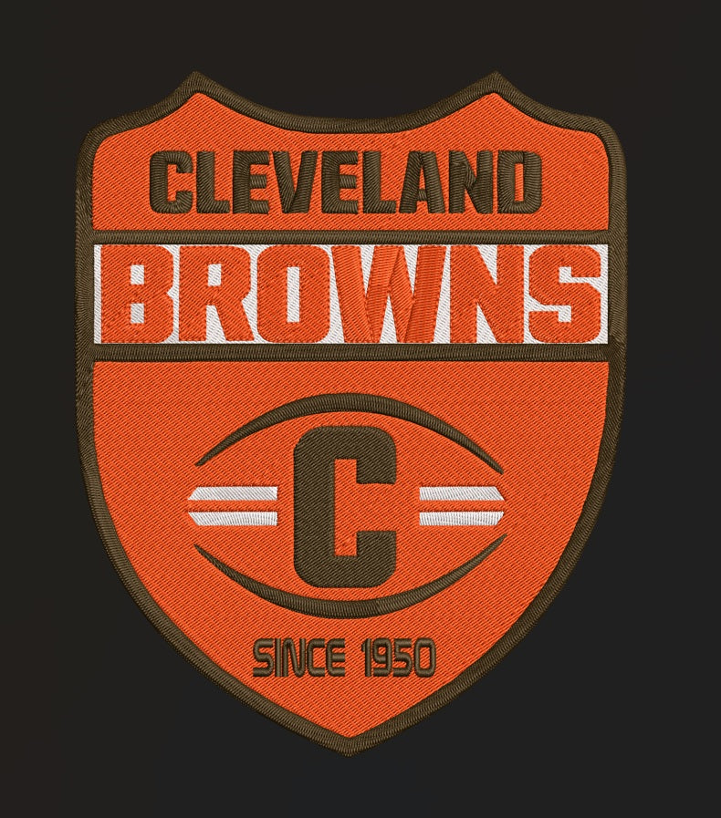 CLEVELAND BROWNS- Pack of 6 Designs - Embroidery Design
