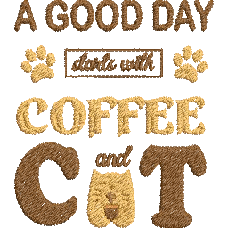 A-Good-Day-Starts - Embroidery Design - FineryEmbroidery