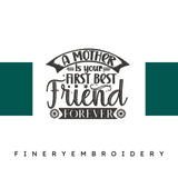 A-mother-is-your-first Embroidery Design - FineryEmbroidery