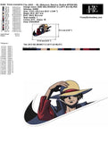 NIKE | Monkey D. Luffy | One Piece - Embroidery Design - FineryEmbroidery