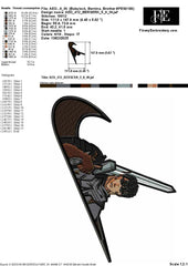 Berserk Hoodie Embroidery Design – 4 Sizes - FineryEmbroidery