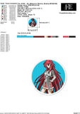 Rias Gremory Embroidery Design – High School DxD Elegance