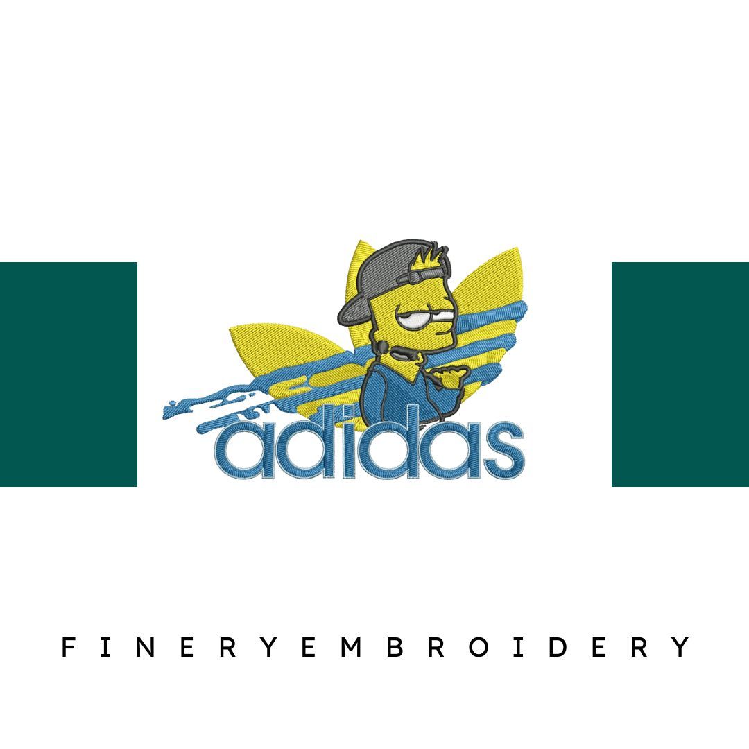 Adidas Bart Embroidery Design - FineryEmbroidery