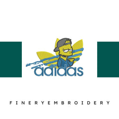 Adidas Bart Embroidery Design - FineryEmbroidery