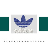 Adidas Blue White Embroidery Design - FineryEmbroidery