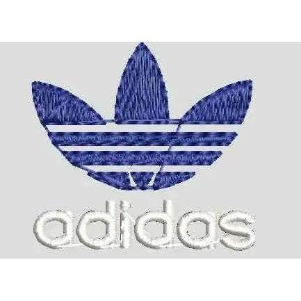 Adidas Blue White Embroidery Design - FineryEmbroidery