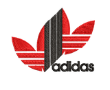 Adidas Red Stripe Embroidery Design - FineryEmbroidery