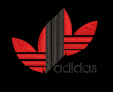 Adidas Red Stripe Embroidery Design