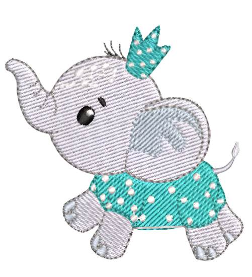 Adorable Baby Elephant Embroidery Pack - 5 Designs in 3 Sizes - FineryEmbroidery