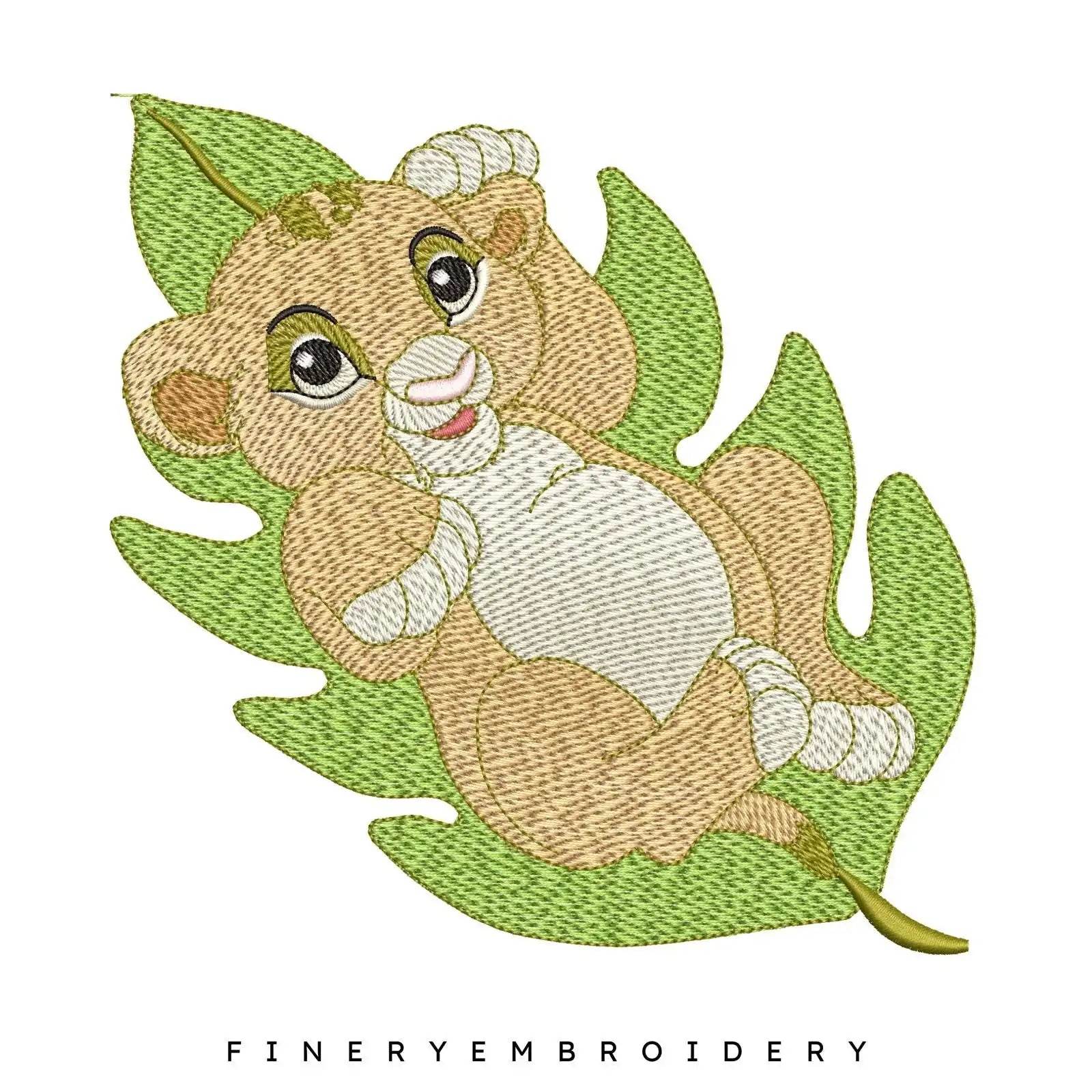 Adorable Baby Lion Embroidery Design - Inspired by Disney's Lion King | 5 Sizes Available - FineryEmbroidery