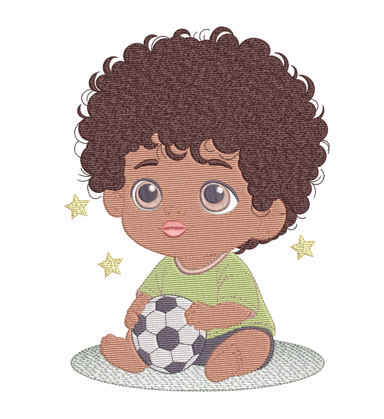 Adorable Soccer Baby Girl Embroidery Design – FineryEmbroidery - FineryEmbroidery
