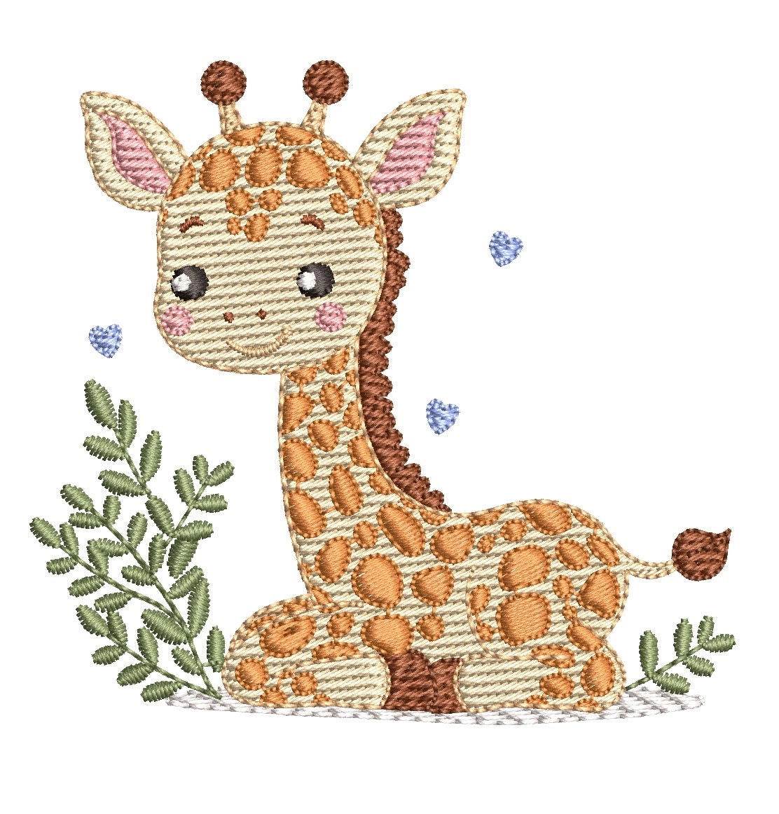 Adorable giraffe embroidery design  – 7 Sizes - FineryEmbroidery