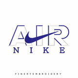 Air Nike Swoosh Overlap- Embroidery Designs - FineryEmbroidery