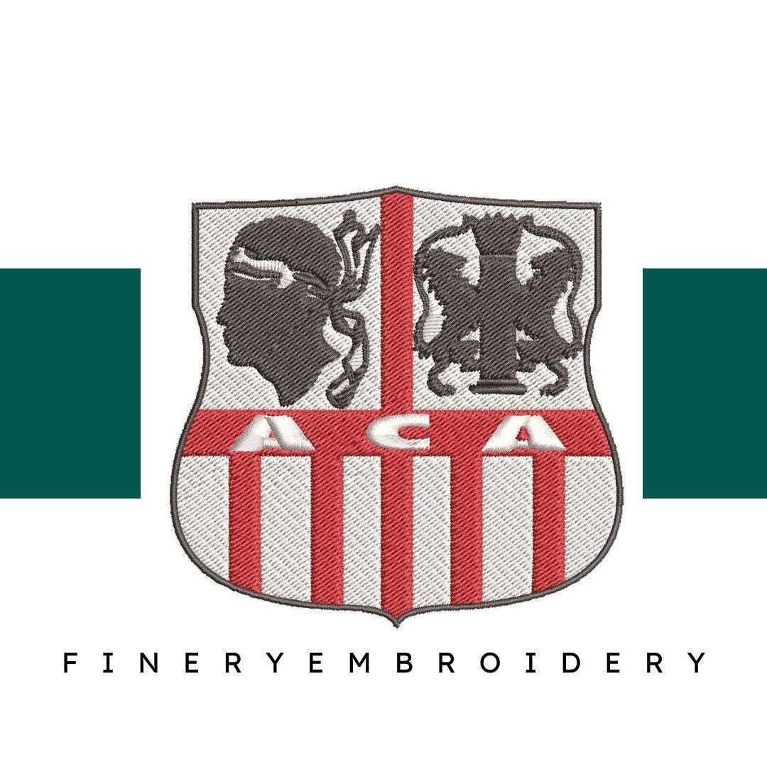 Ajaccio Football Team: Embroidery Design - FineryEmbroidery