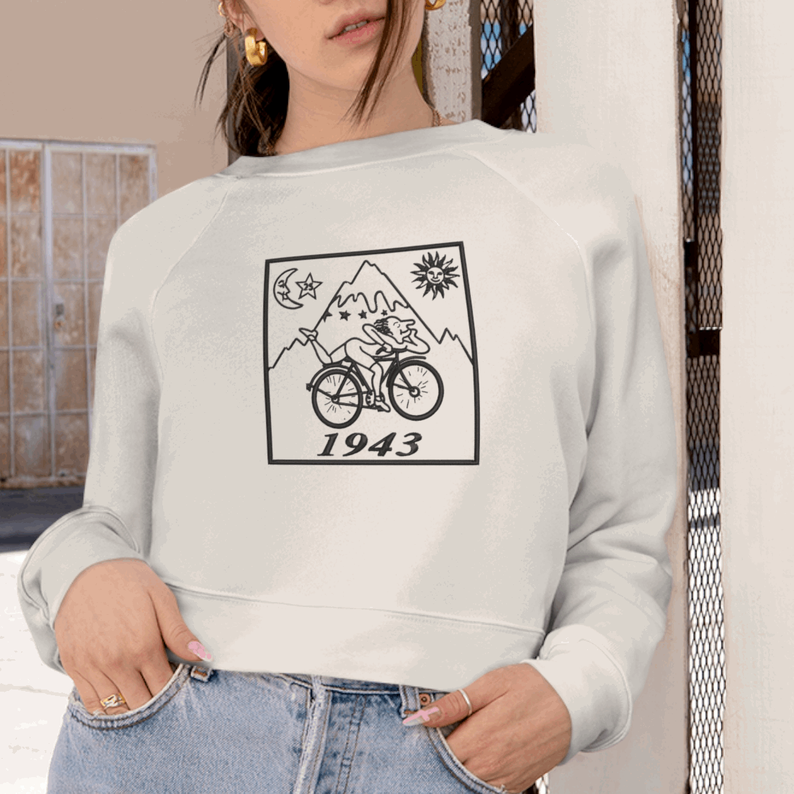 Albert Hofmann Bicycle Day 1943 - Black minimalist : Embroidery Design - FineryEmbroidery