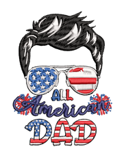 All-American-Dad - Embroidery Design - FineryEmbroidery