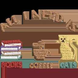 All-I-Need-is-Book - Embroidery Design - FineryEmbroidery