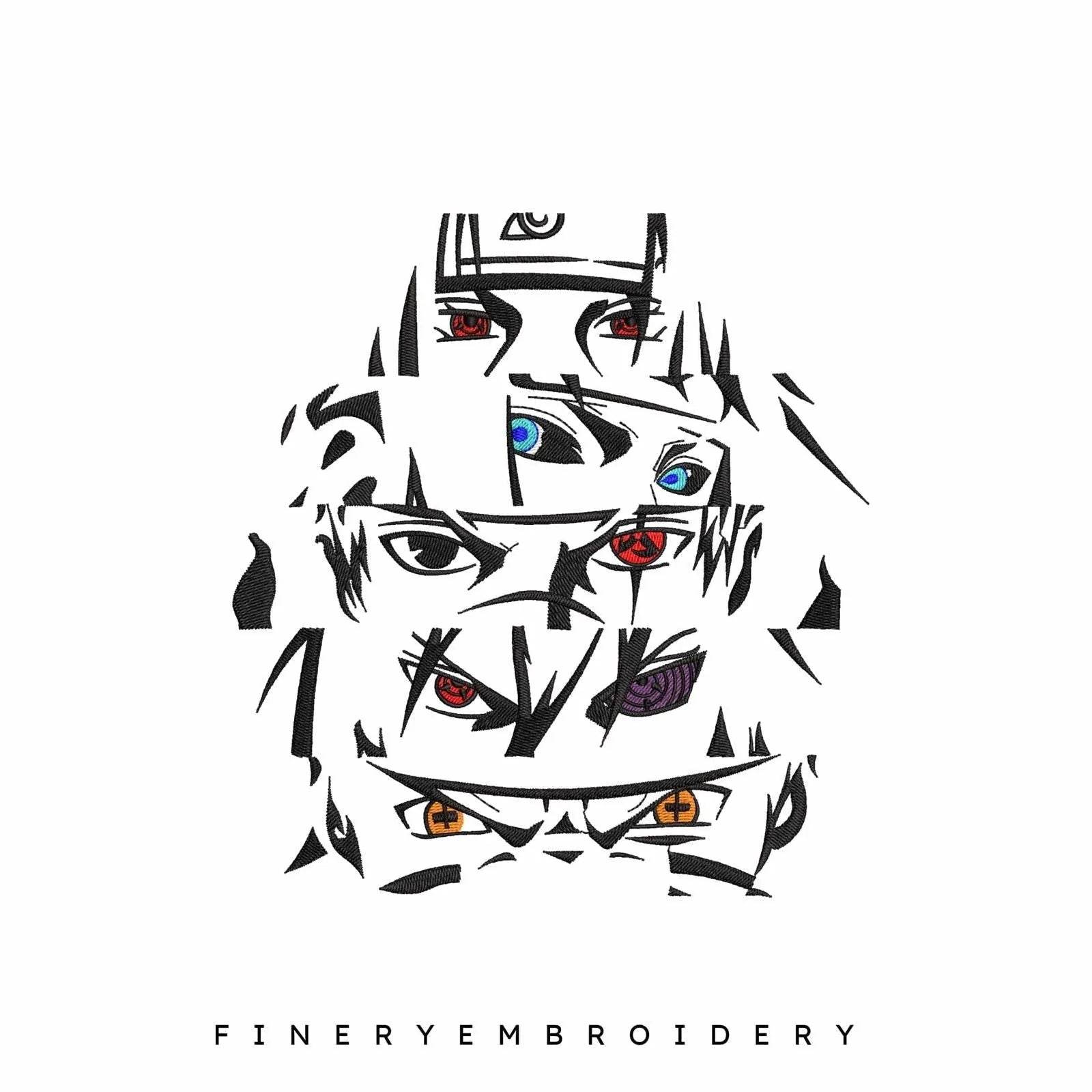 All eyes on me Anime- Embroidery Designs - FineryEmbroidery