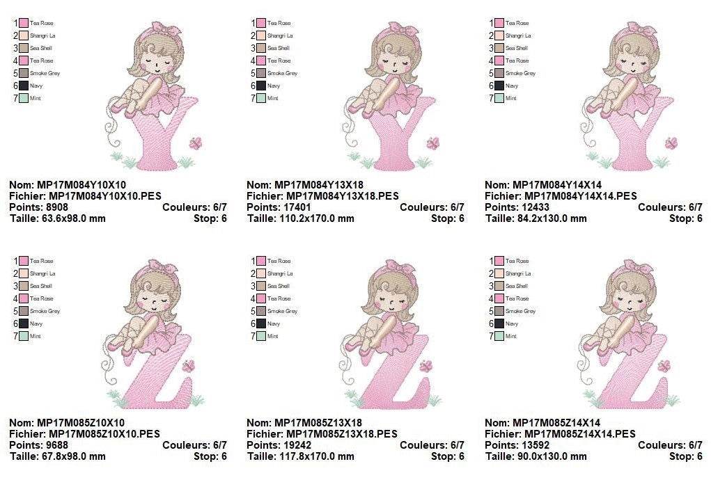 Alphabet Embroidery Pack – A to Z Designs for Little Princesses - FineryEmbroidery