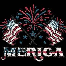 American-Flag-Merica - Embroidery Design - FineryEmbroidery
