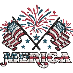 American-Flag-Merica - Embroidery Design - FineryEmbroidery