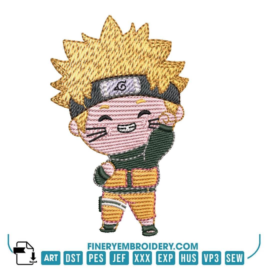 Anime-Inspired Naruto Character Embroidery Designs Pack – 6 Sizes | FineryEmbroidery - FineryEmbroidery