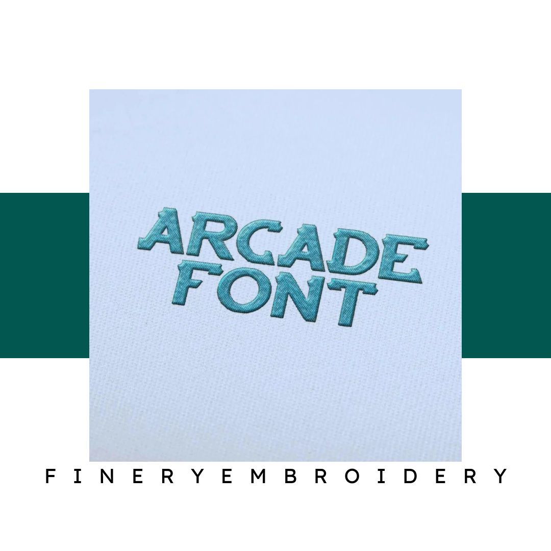 Arcade Embroidery alphabet Font Set - FineryEmbroidery