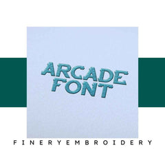 Arcade Embroidery alphabet Font Set