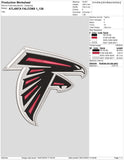 Atlanta Falcons 1 : Embroidery Design - FineryEmbroidery